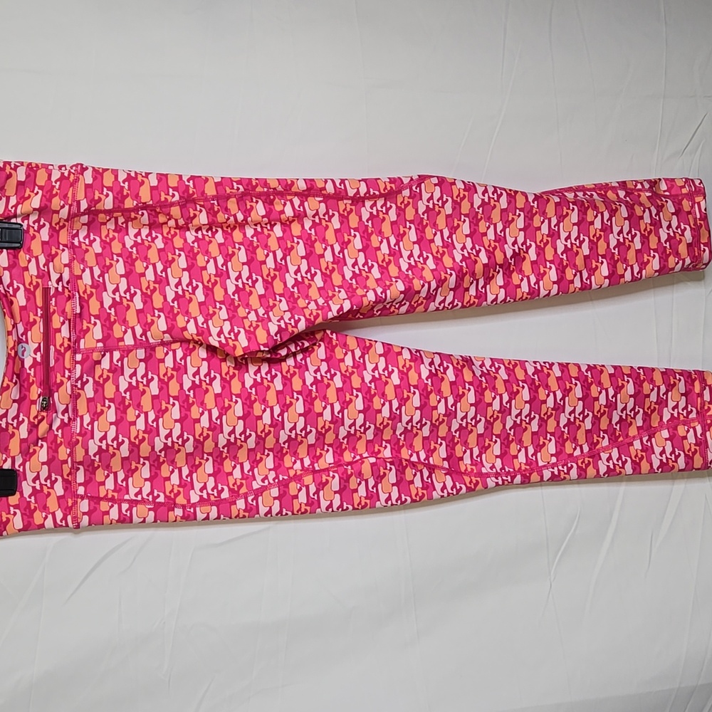 Vineyard Vines Performance Whale Outline Print Leggings, Womens Size Large, New - Picture 5 of 6
